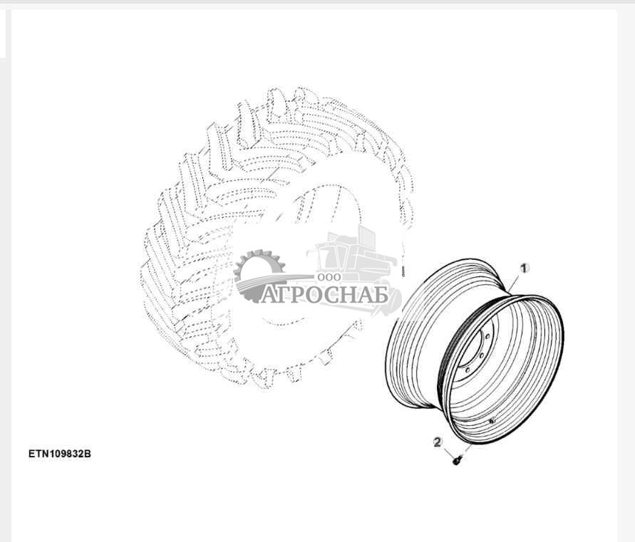 Rear Wheel, DW16L x 30 